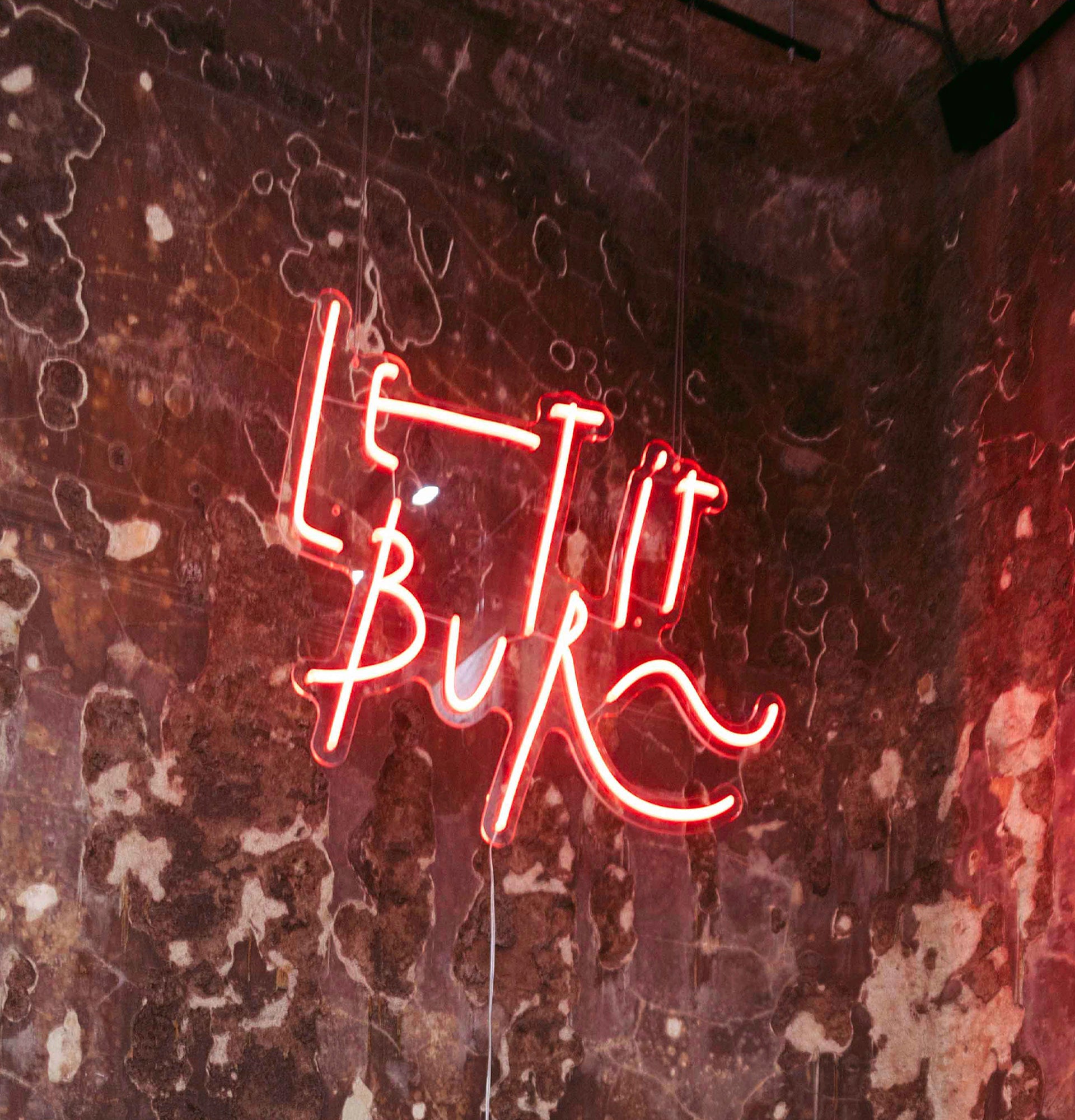 Neon LED Let It Burn