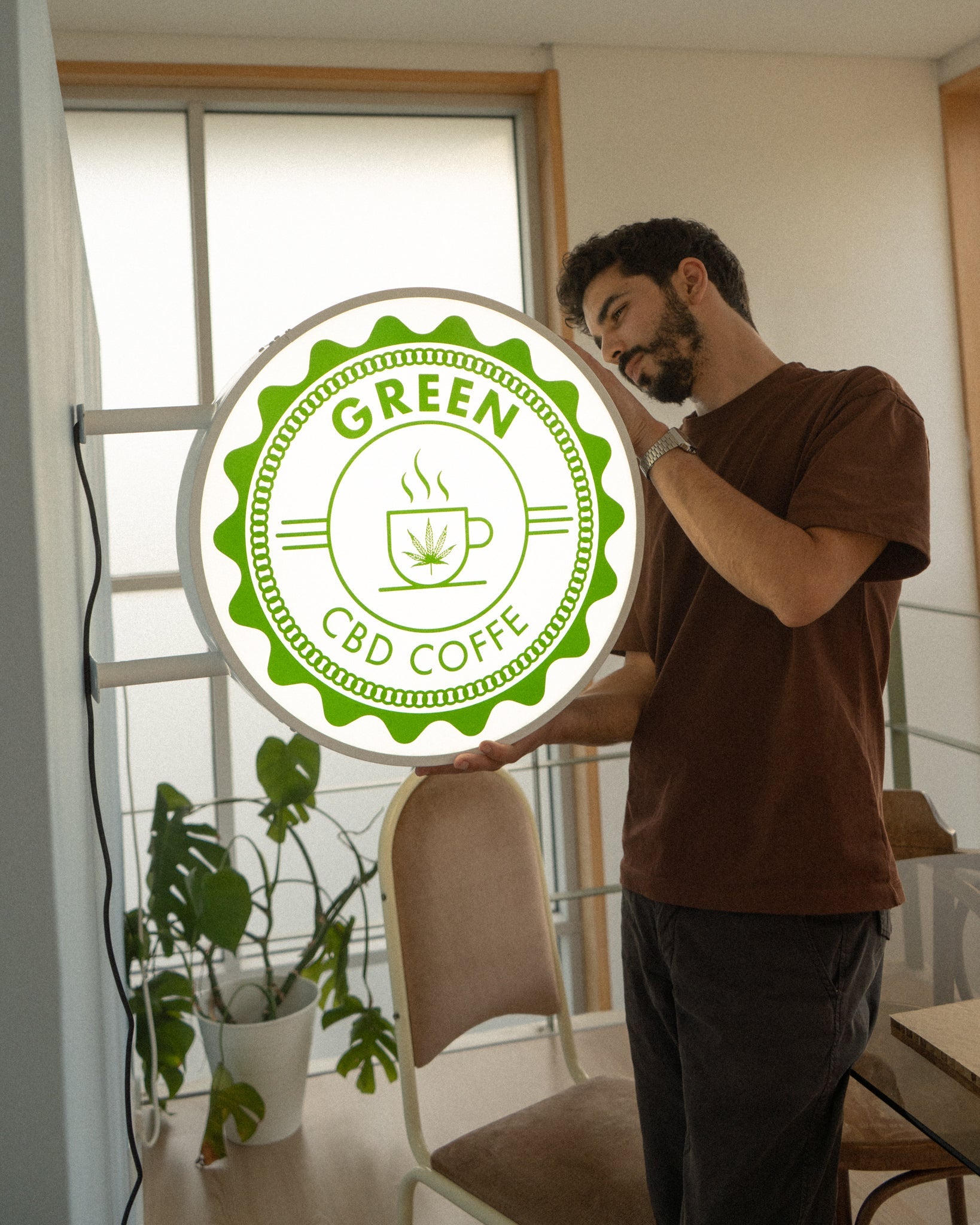 Caixa de luz redonda