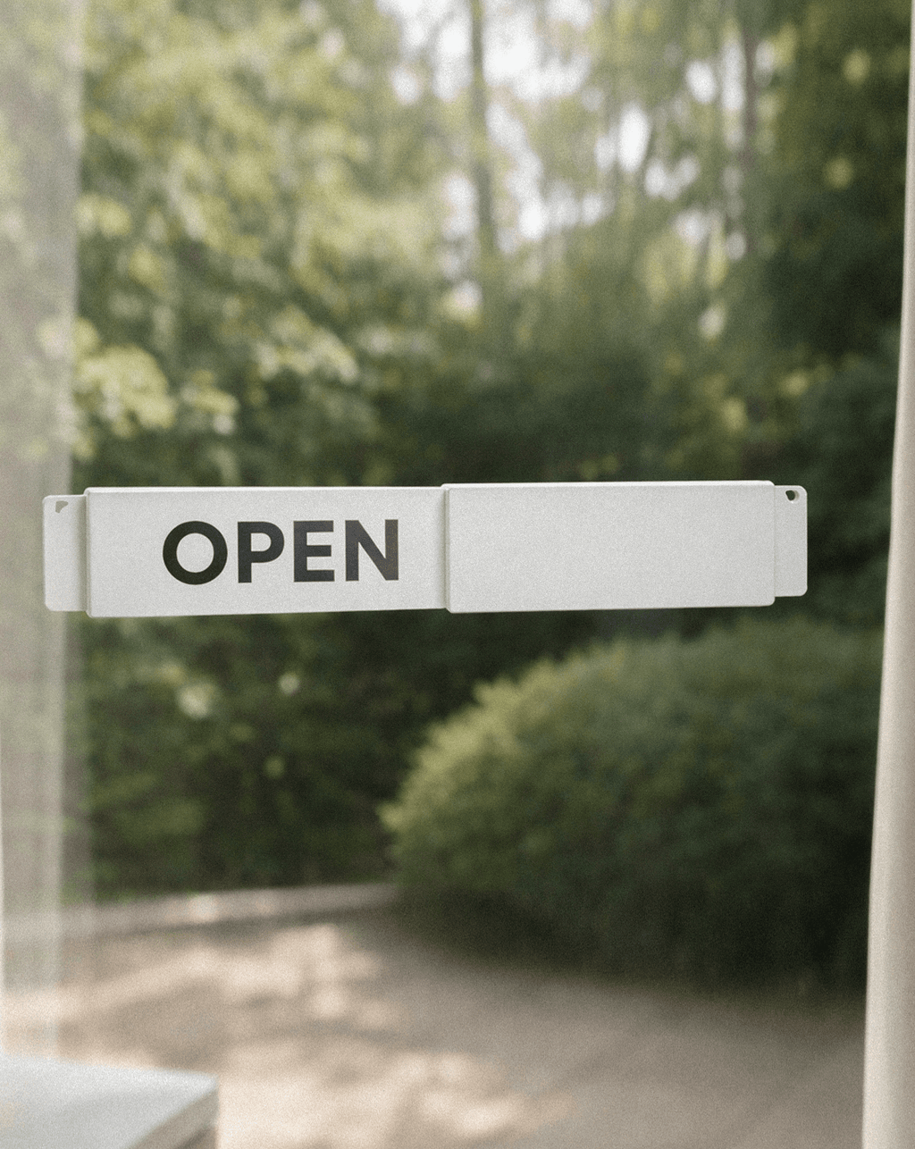 Placa Open / Closed deslizante